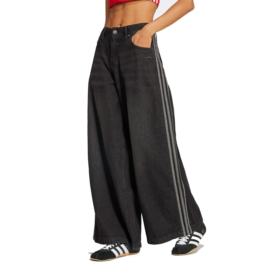adidas Women Denim Wide Pants | JV7453