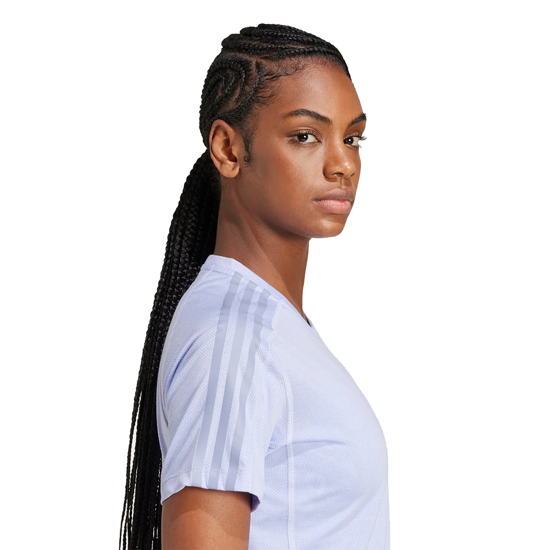 adidas Women Own The Run Excite 3-Stripes Tee | JD2276 - Image 5