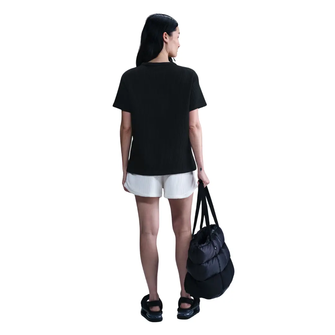 Nike Women Sportswear Chill Waffle Loose Short-Sleeve Top | HJ3839-010 - Image 4