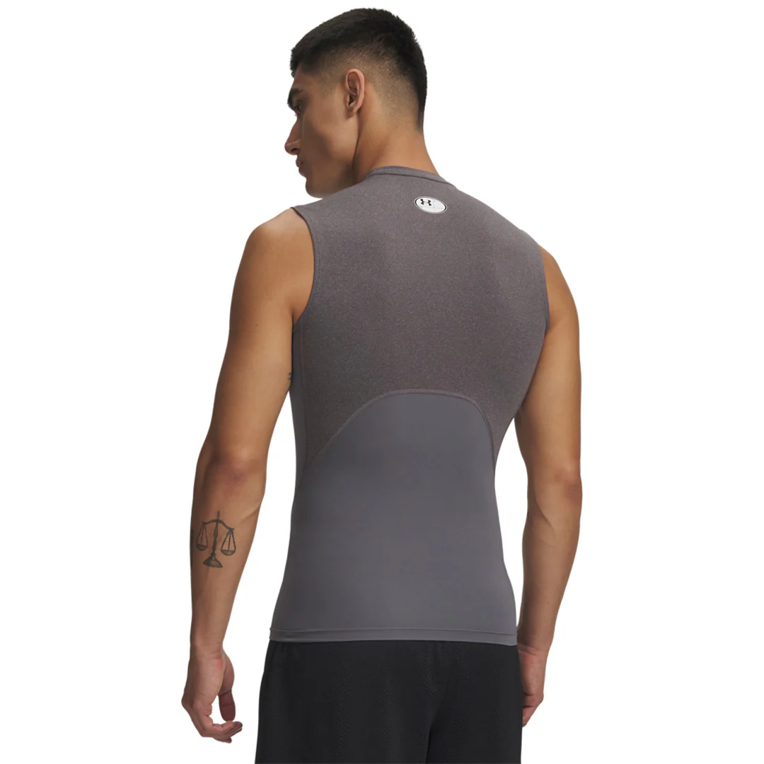 Under Armour Men HeatGear Compression Sleeveless | 1361522-090 - Image 2