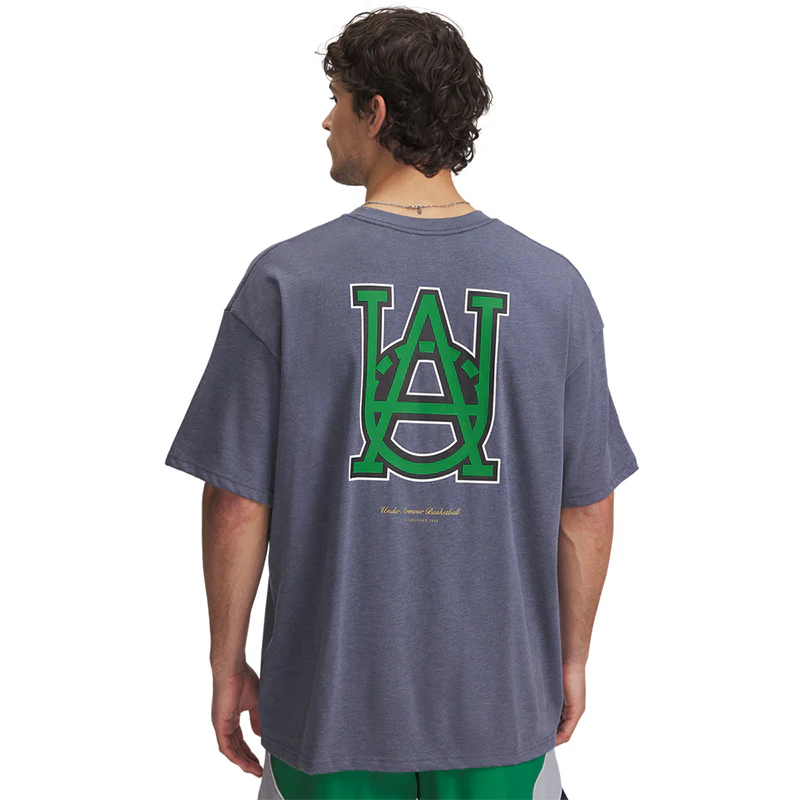 Under Armour Men Heavyweight Hoops Courtside Short Sleeve  | 1390191-044 - Image 3