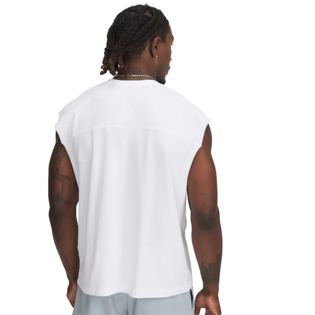 Under Armour Men Icon Heavyweight Cotton Tank | 1390241-100 - Image 2