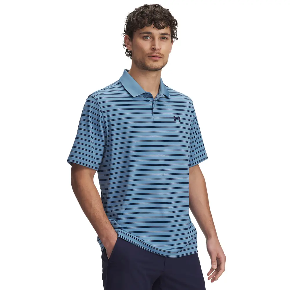 Under Armour Men Matchplay Stripe Polo | 1377376-422