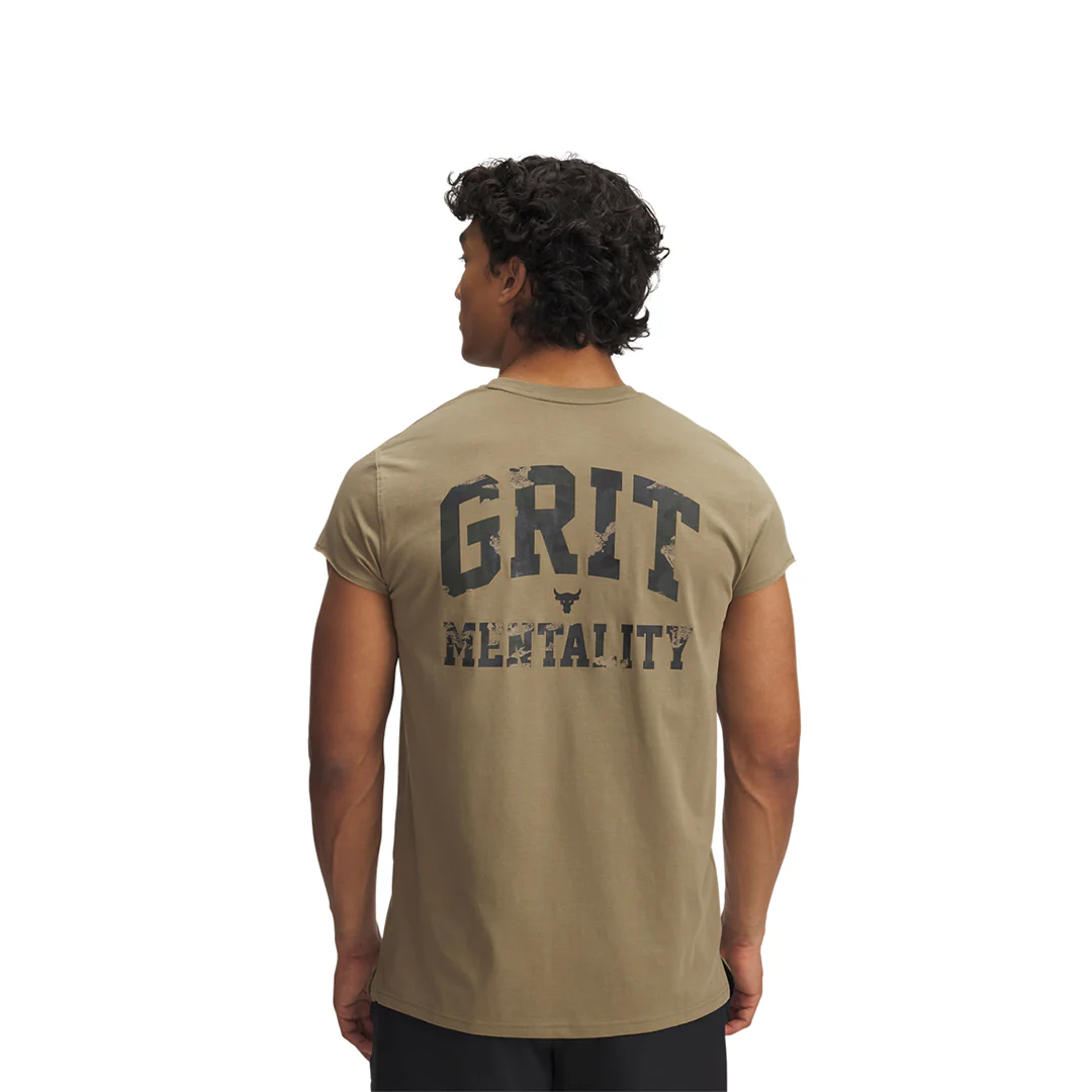 Under Armour Men Project Rock Cap Sleeve T-Shirt  | 1389984-251 - Image 2