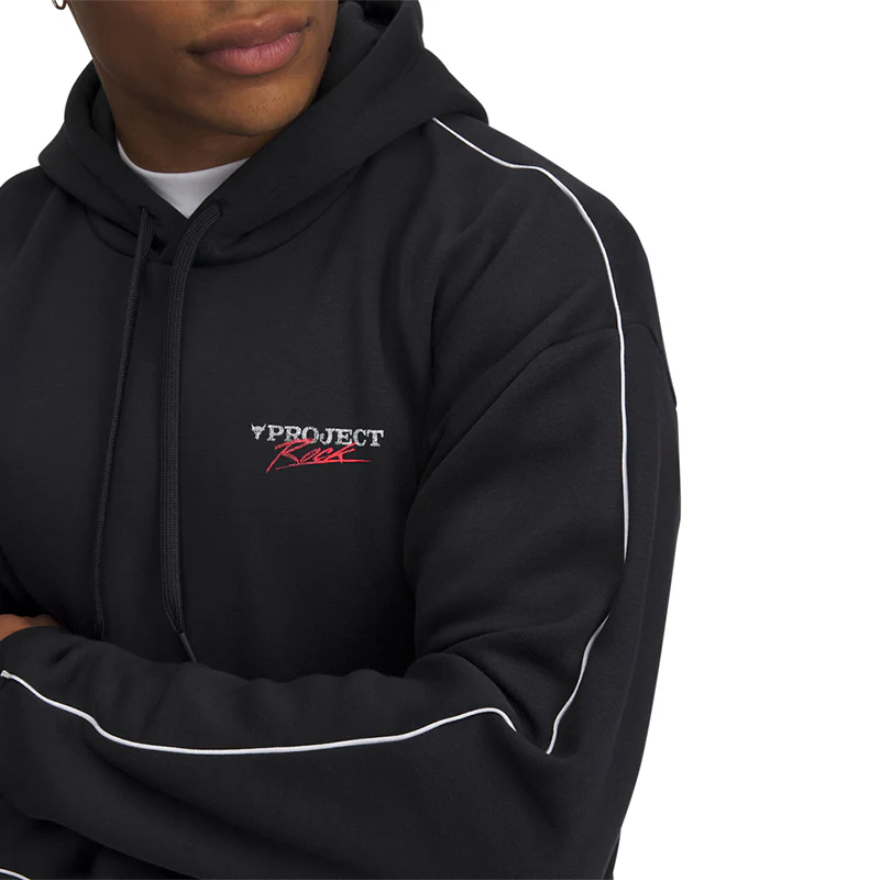 Under Armour Men Project Rock Icon Fleece Hoodie | 1389916-001 - Image 3