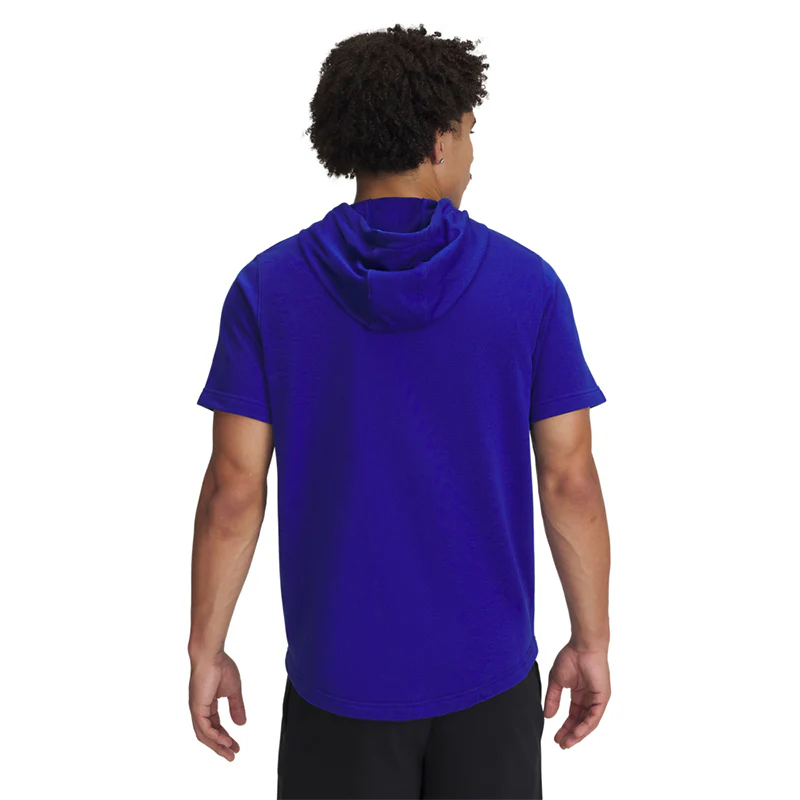 Under Armour Men Project Rock Short Sleeve Terry Hoodie | 1389938-400 - Image 3