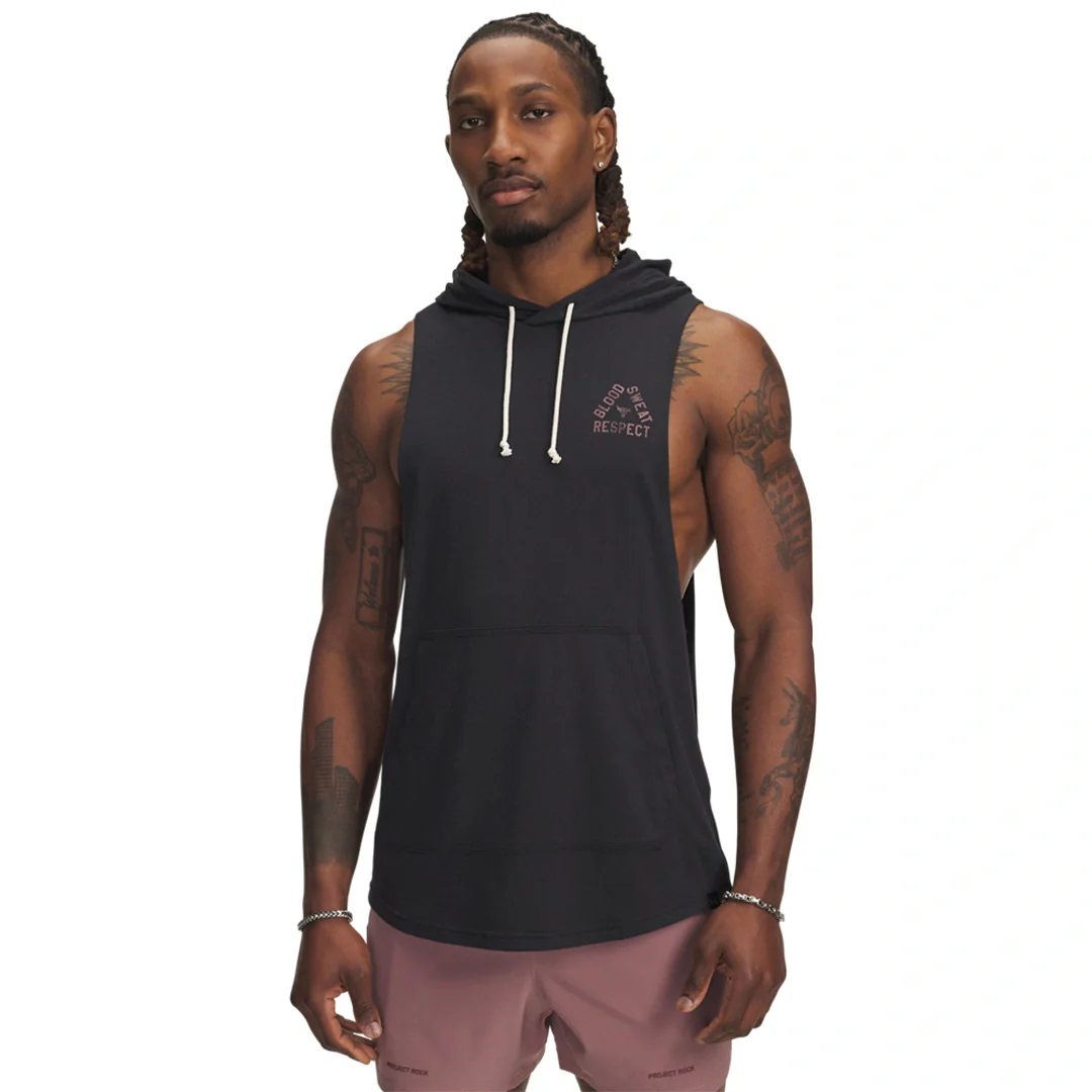 Under Armour Men Project Rock Sleeveless Hoodie | 6005049-002