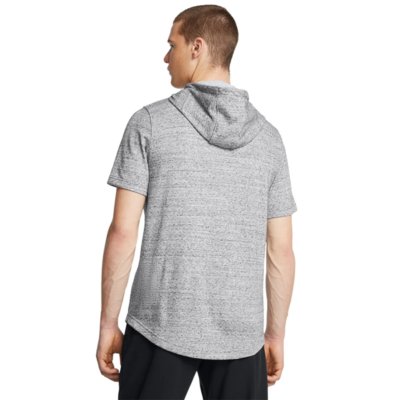 Under Armour Men Project Rock Terry Short Sleeve Hoodie | 1387447-011 - Image 2