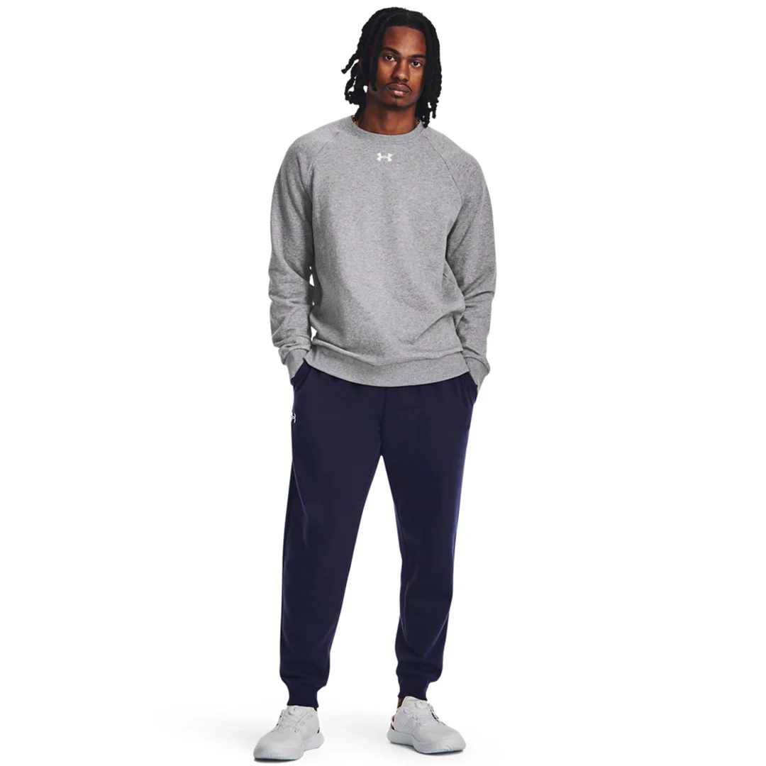 Under Armour Men Rival Fleece Crew | 1379755-025 - Image 5