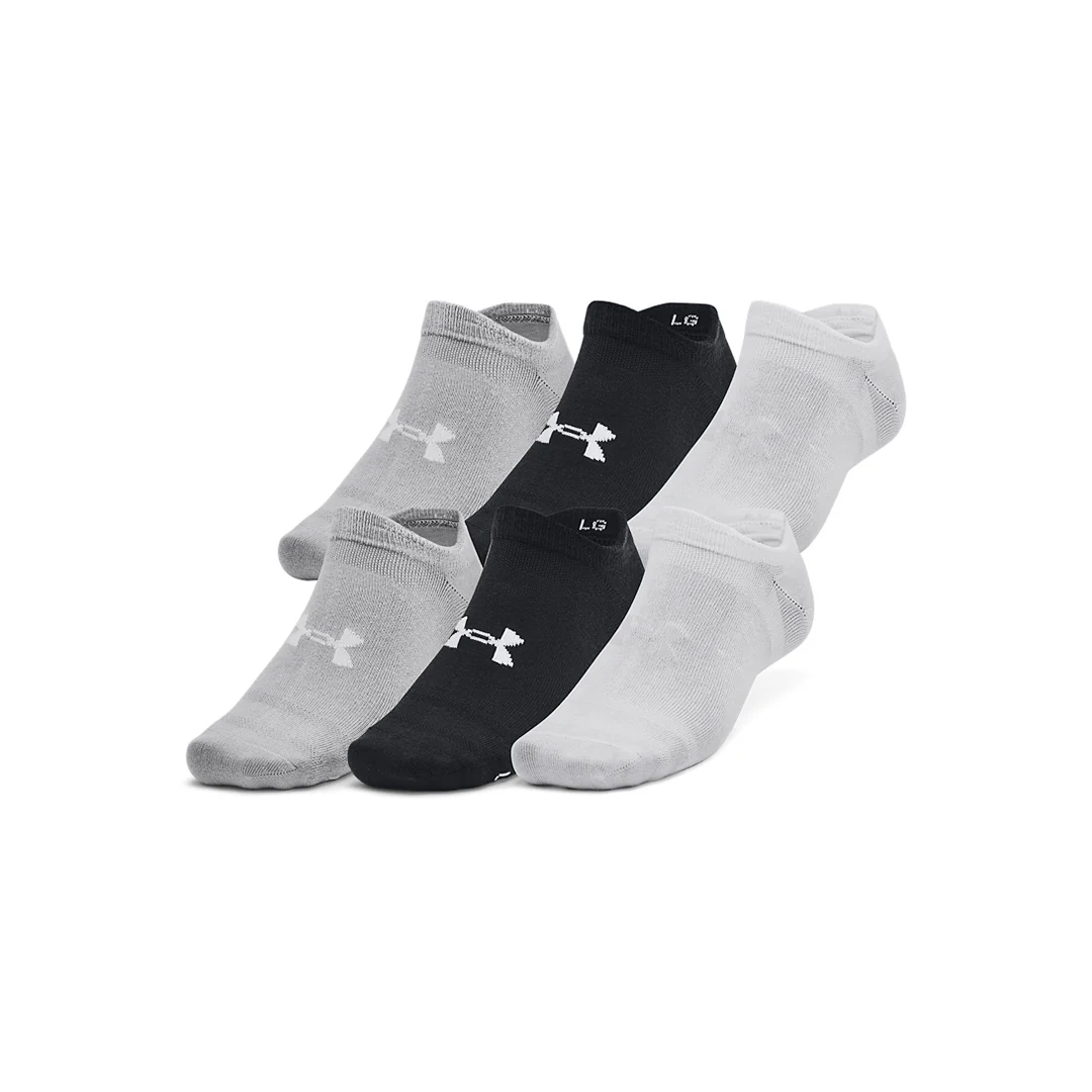 Under Armour Unisex Essential 6-Pack No-Show Socks  | 1382611-002