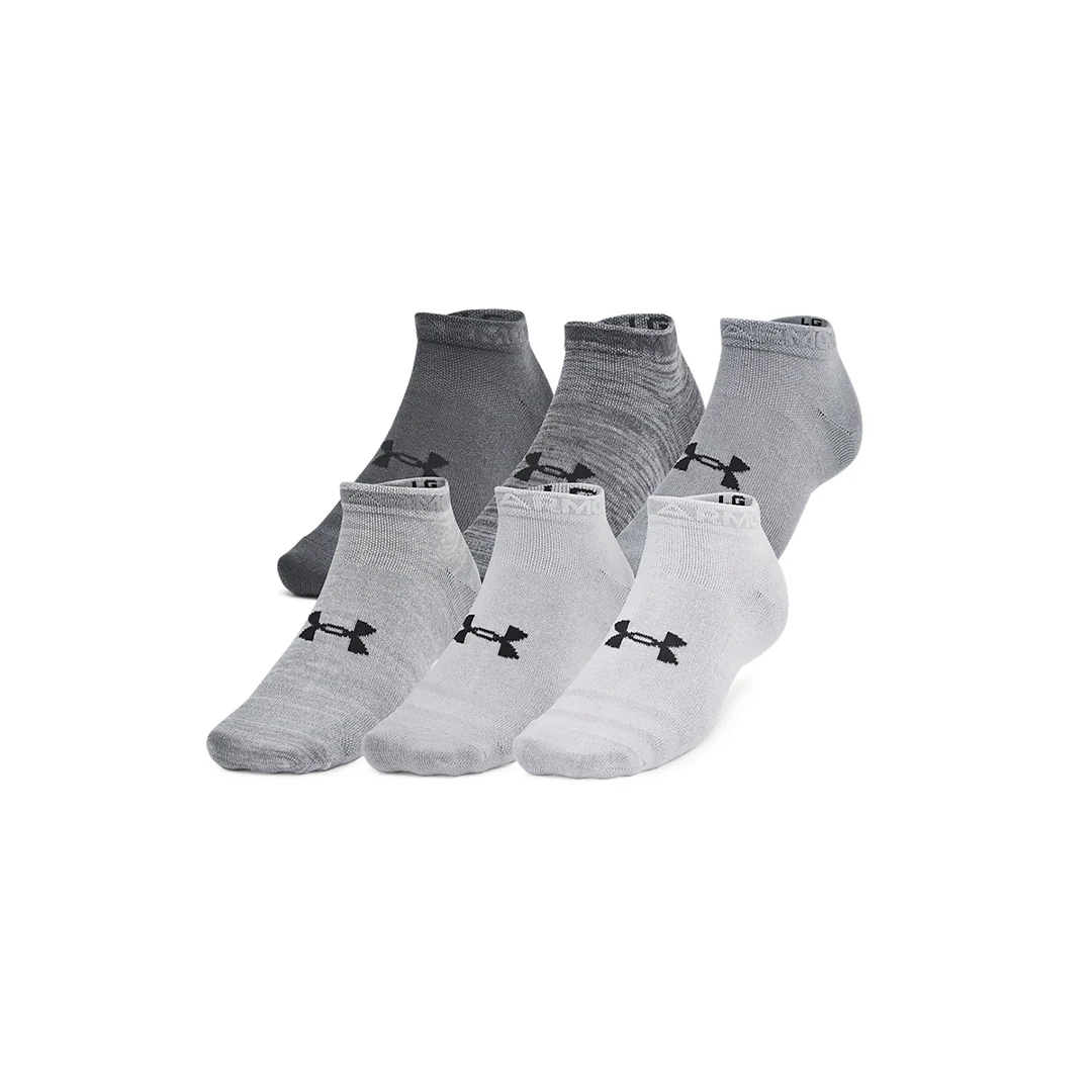 Under Armour Unisex Essential 6 Pair Low Cut Socks | 1386239-025 - Image 3