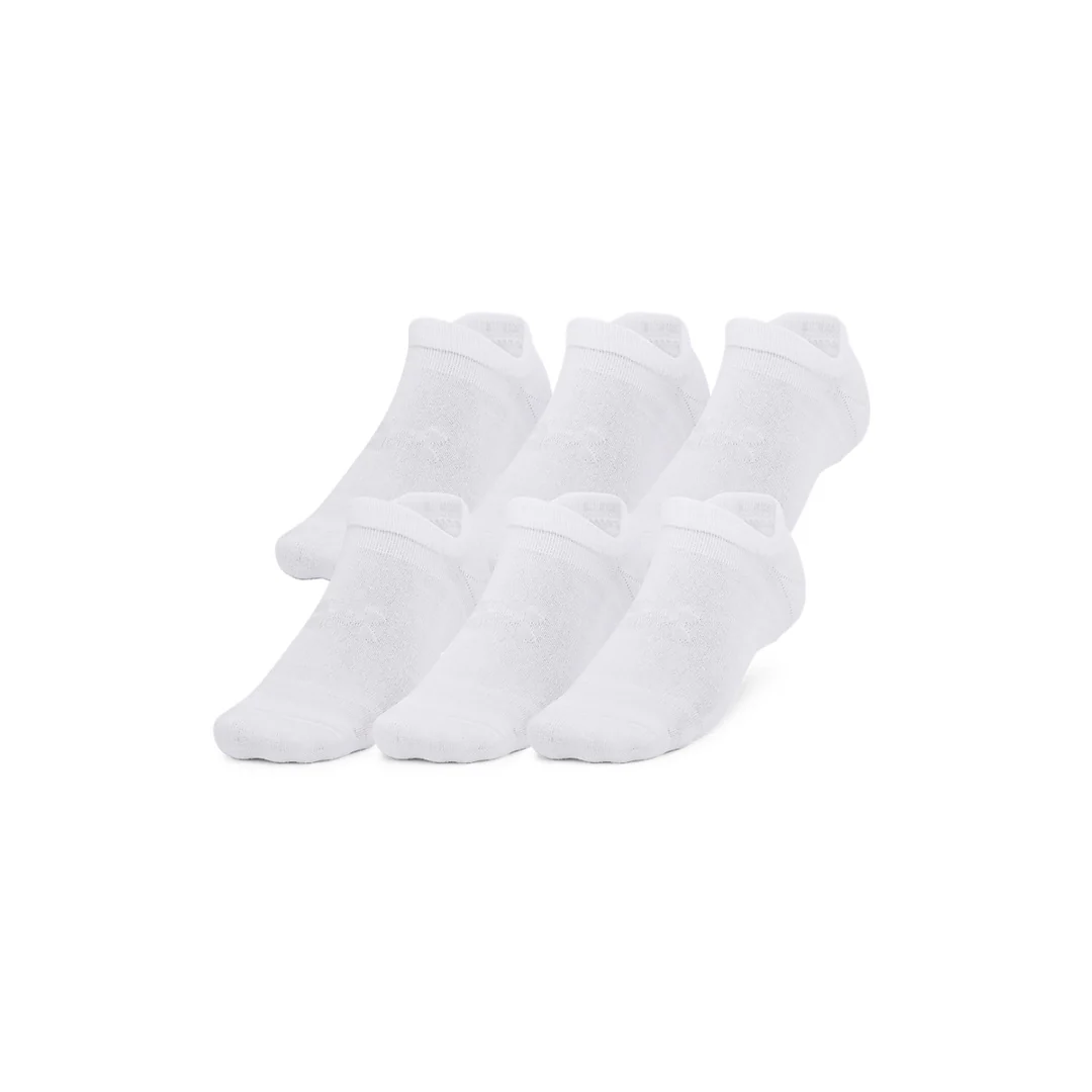 Under Armour Unisex Essential Cushion 6 Pair No Show | 1387057-100 - Image 3