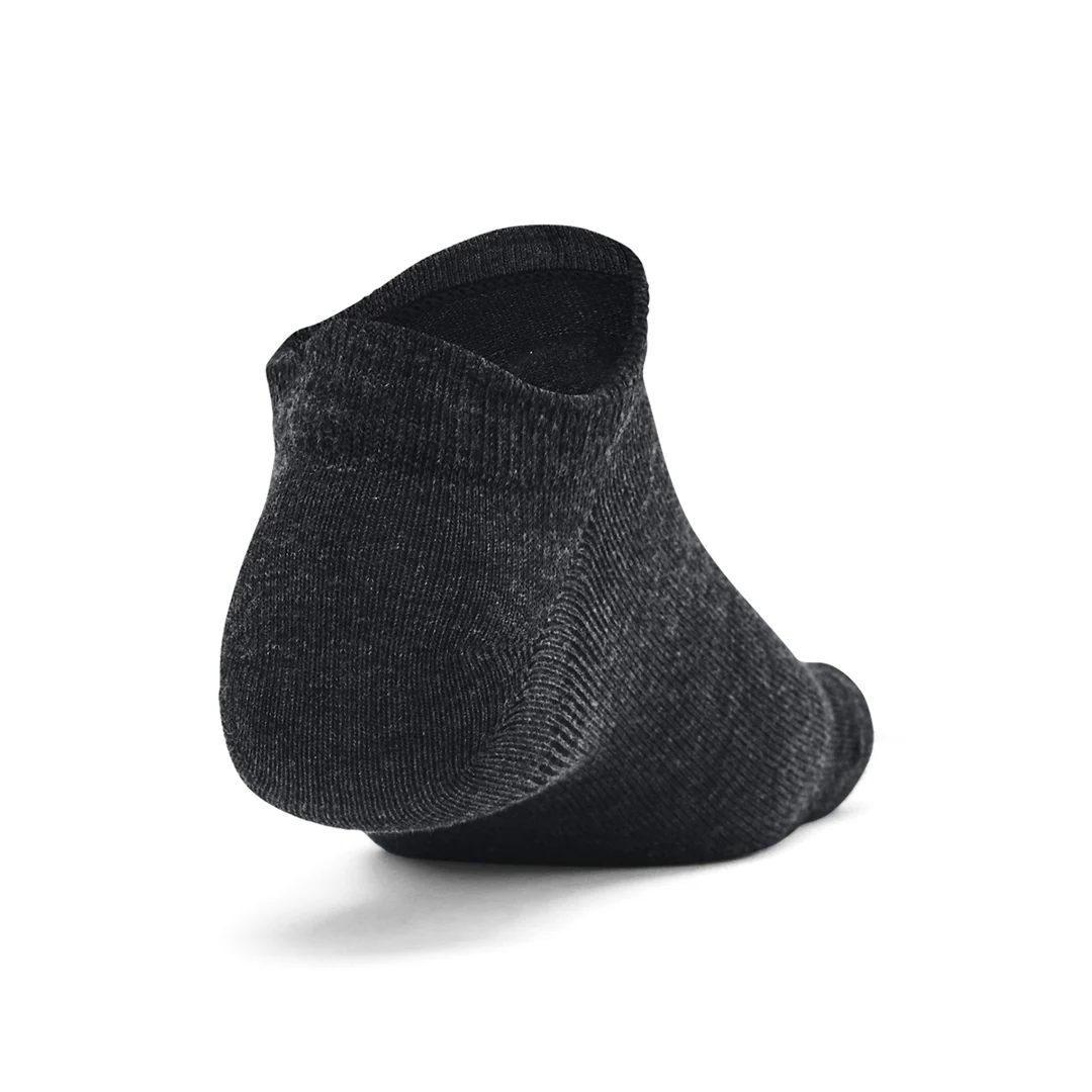 Under Armour Unisex Essential No Show 3 Pair Socks | 1382623-001 - Image 2