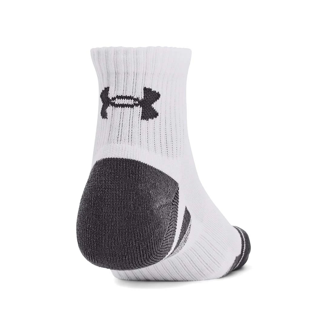 Under Armour Unisex Performance Cotton 3-Pack Quarter Socks | 1379528-100 - Image 2