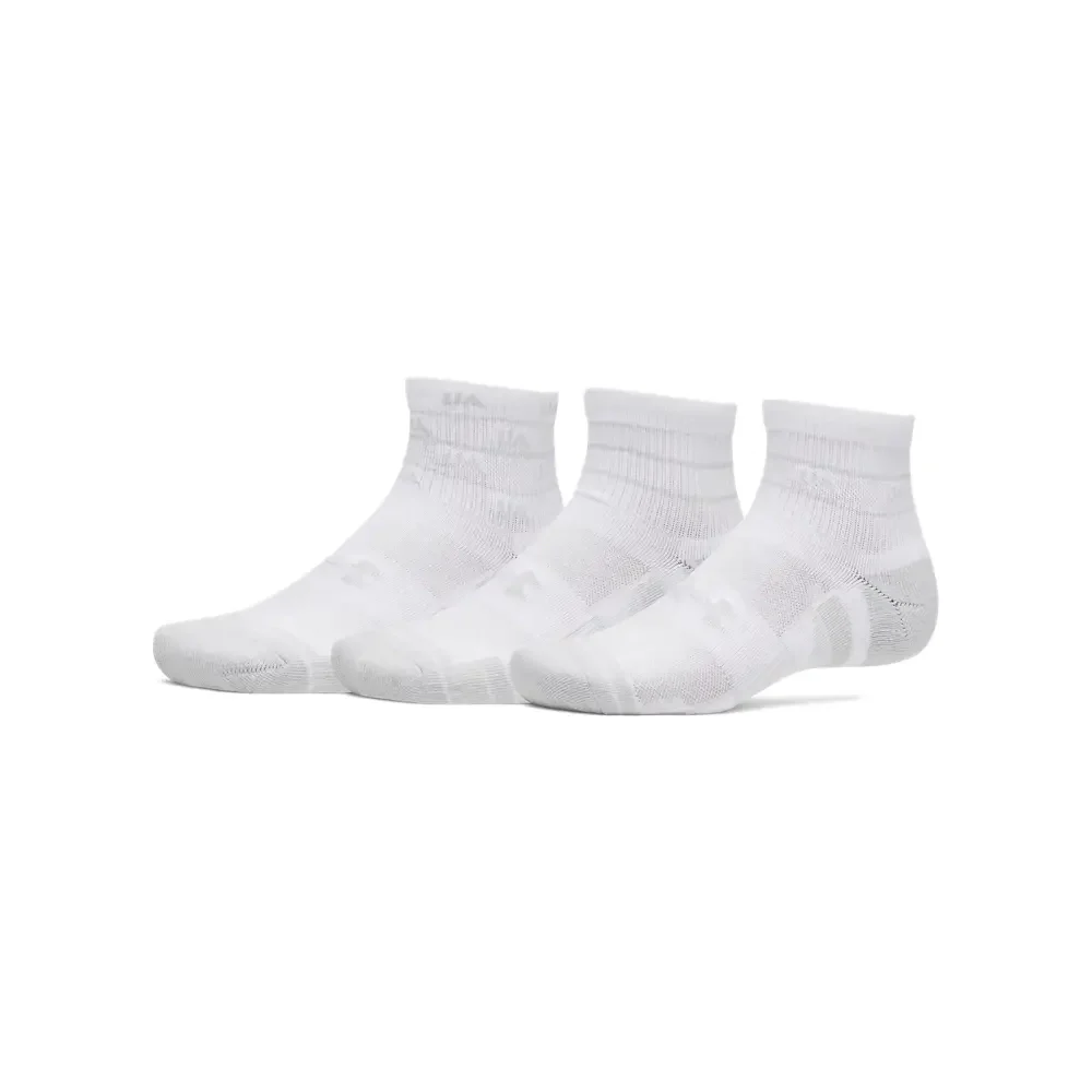 Under Armour Unisex Performance Tech Novelty 3 Pair Quarter Socks | 1382943-107 - Image 3