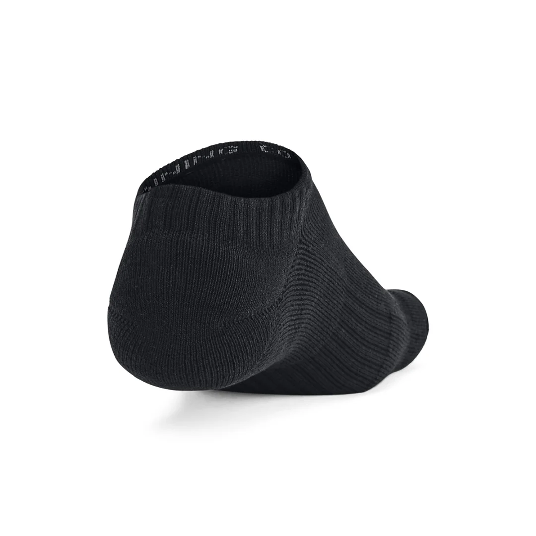 Under Armour Unisex Training Cotton 3-Pack No Show Socks | 1386313-001 - Image 2