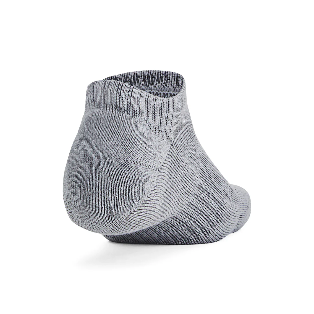Under Armour Unisex Training Cotton 3-Pack No Show Socks | 1386313-035 - Image 2