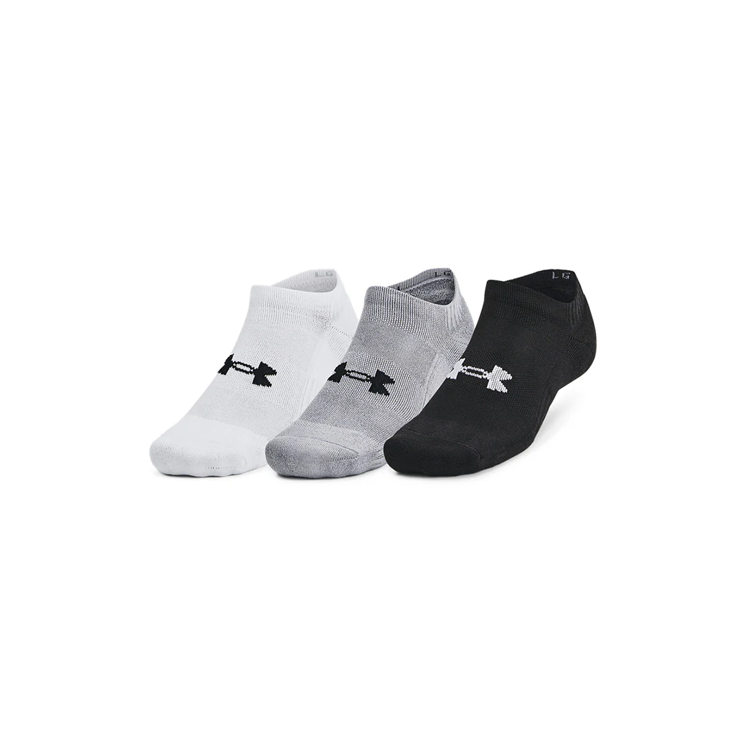 Under Armour Unisex Training Cotton 3-Pack No Show Socks | 1386313-035 - Image 3