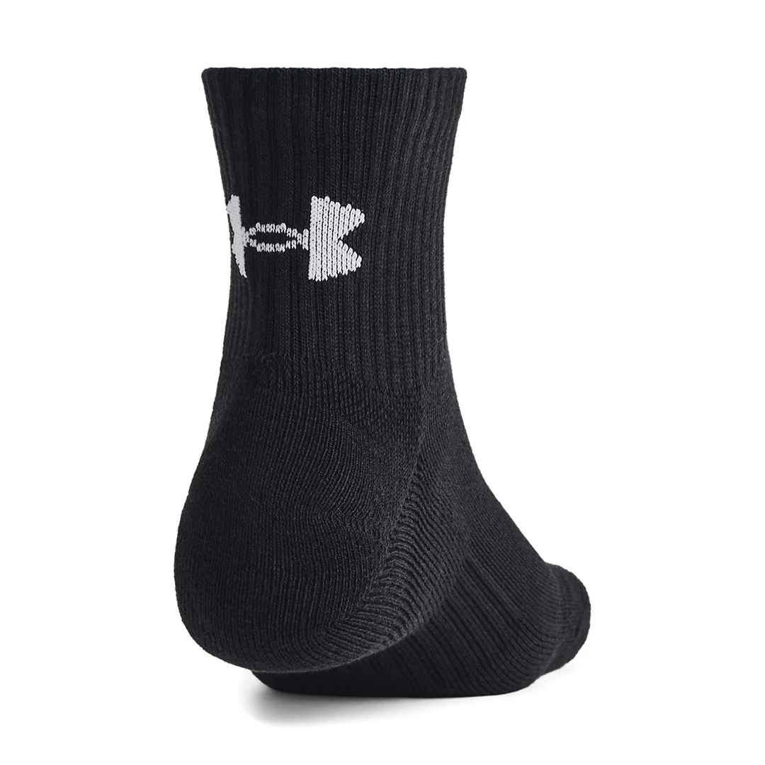 Under Armour Unisex Training Cotton 3-Pack Quarter Socks | 1386372-001 - Image 2