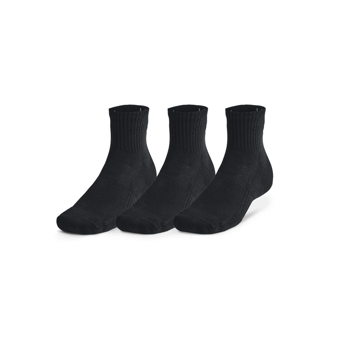 Under Armour Unisex Training Cotton 3-Pack Quarter Socks | 1386372-001 - Image 3