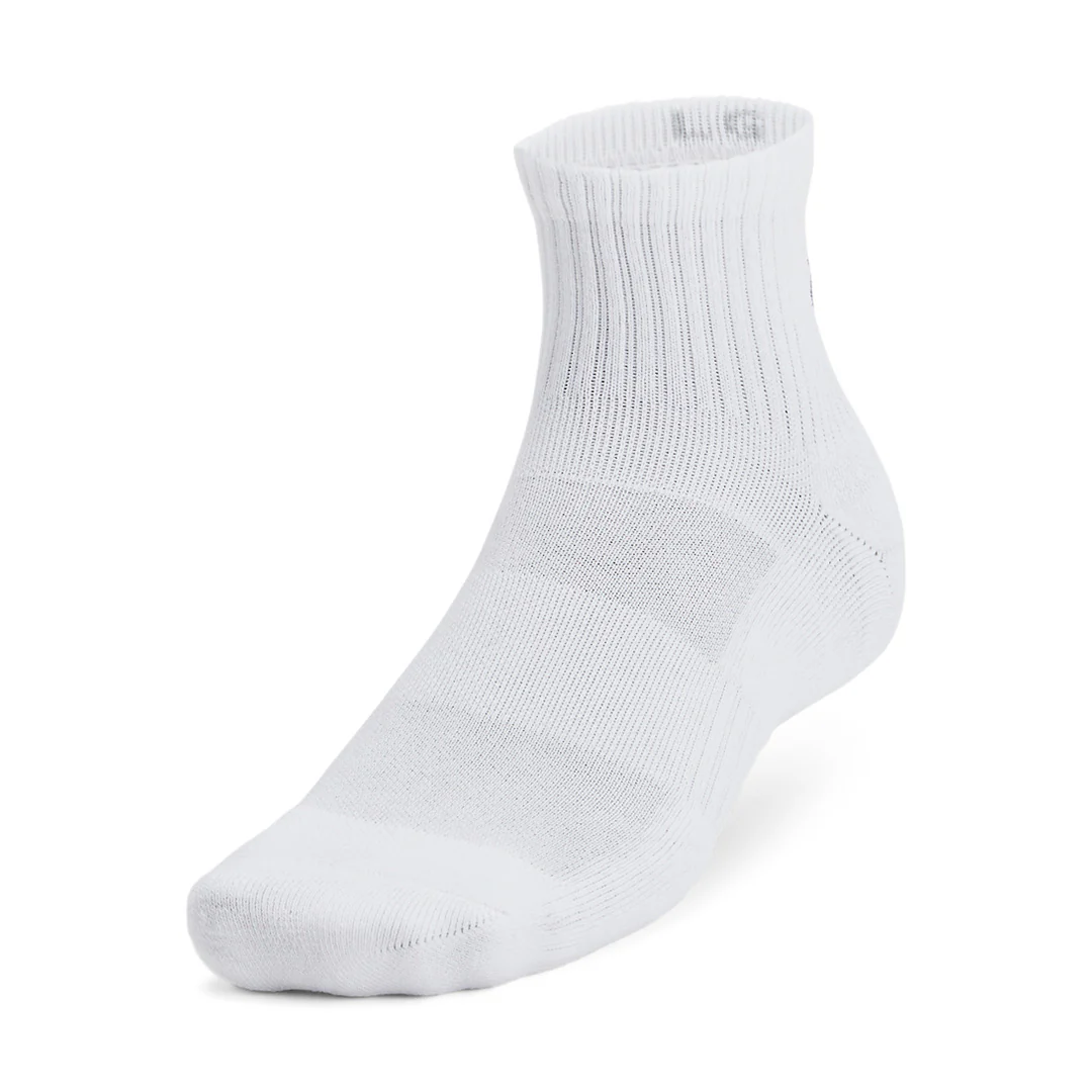 Under Armour Unisex Training Cotton 3-Pack Quarter Socks  | 1386372-100