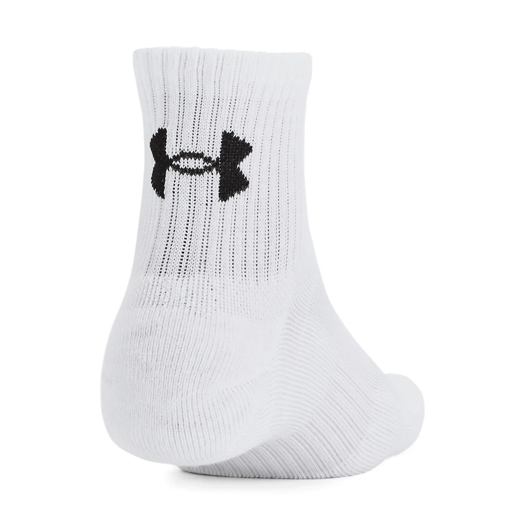 Under Armour Unisex Training Cotton 3-Pack Quarter Socks  | 1386372-100 - Image 2
