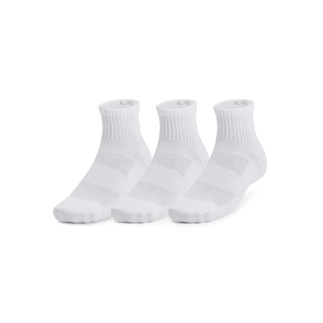 Under Armour Unisex Training Cotton 3-Pack Quarter Socks  | 1386372-100 - Image 3