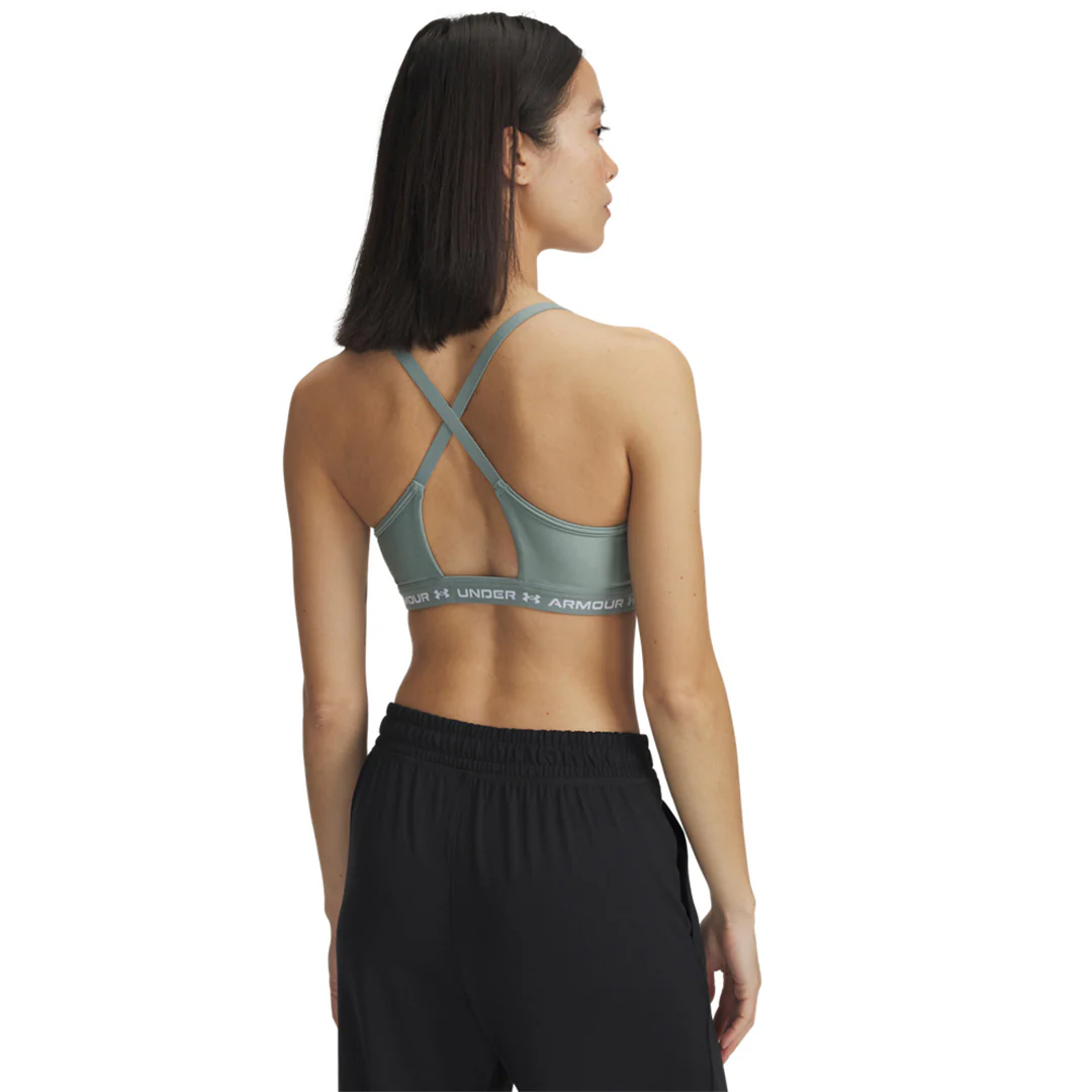 Under Armour Women Crossback Low Sports Bra | 1386424-348 - Image 2