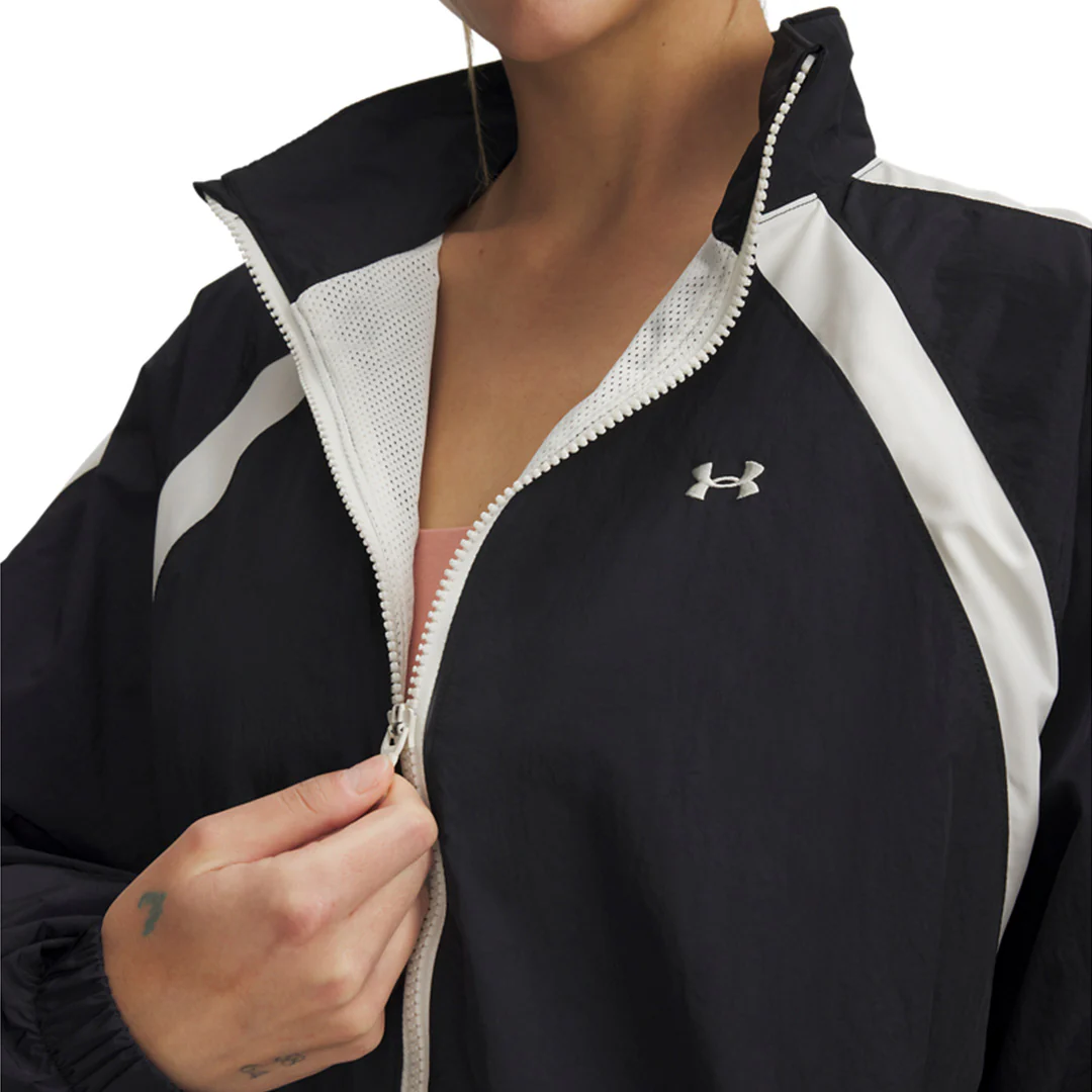 Under Armour Women Icon Crinkle Track Jacket | 6000278-001 - Image 3