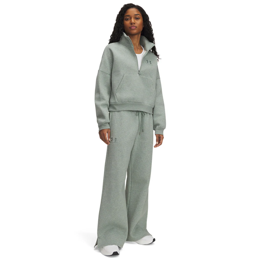 Under Armour Women Icon Fleece Wide Leg Pants | 1386497-352 - Image 3