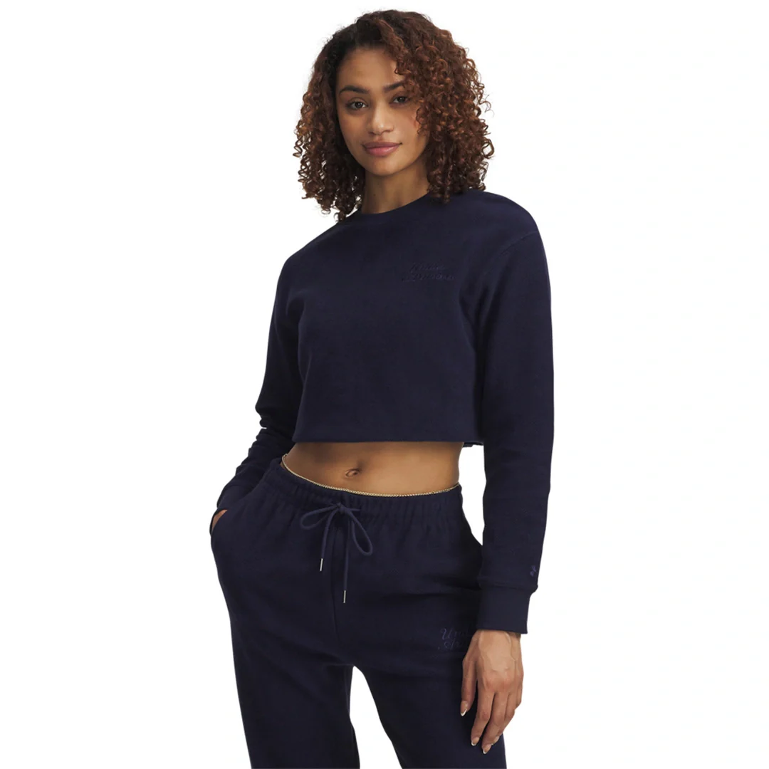 Under Armour Women Icon Terry Varsity Crew | 6003680-410