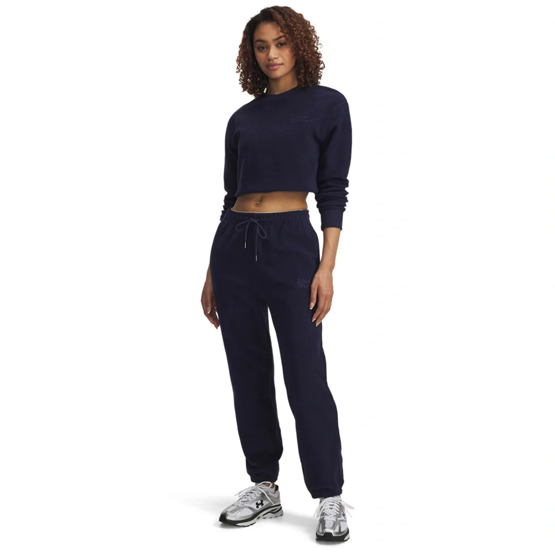 Under Armour Women Icon Terry Varsity Jogger | 6004858-410 - Image 3