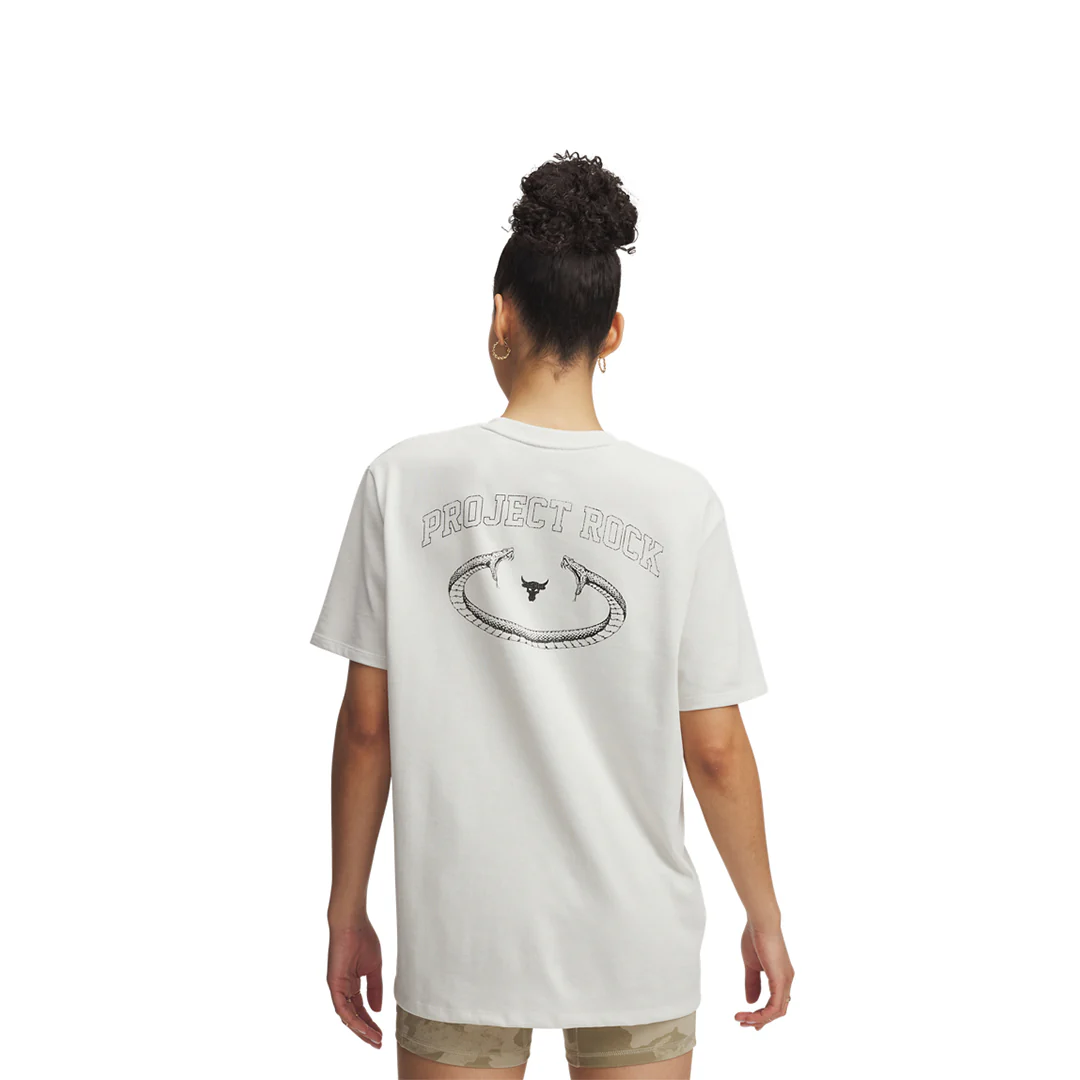 Under Armour Women Project Rock Campus T-Shirt | 1389717-114 - Image 2