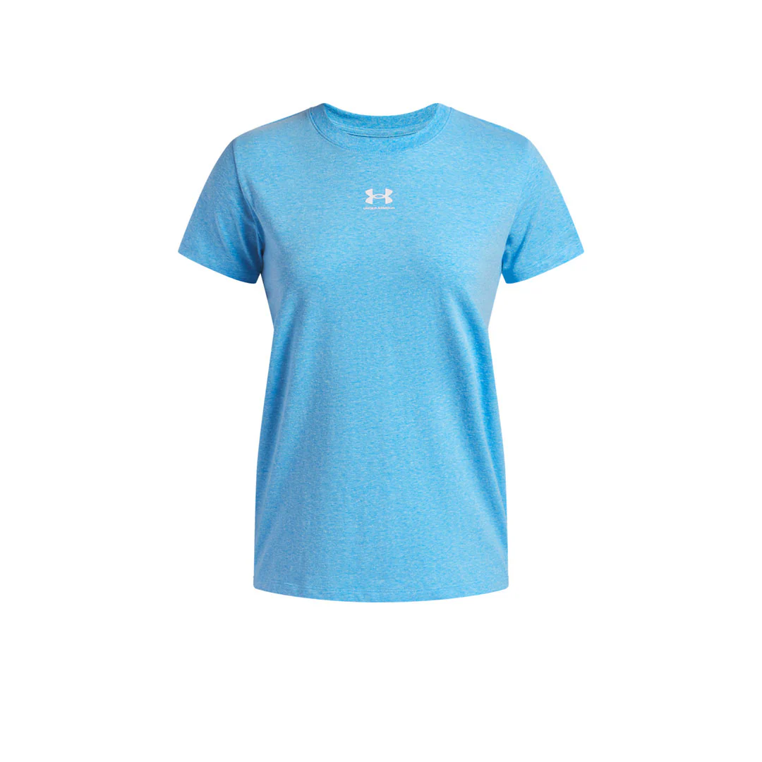 Under Armour Women Rival Core Short Sleeve | 1383648-453 - Image 3