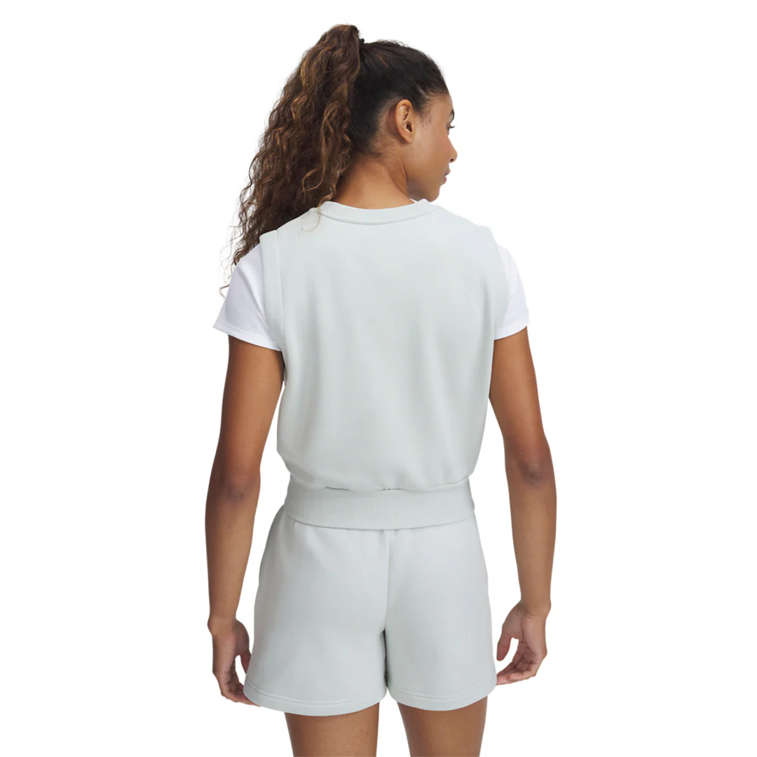 Under Armour Women Rival Fleece Sleeveless Top | 1389656-377 - Image 2