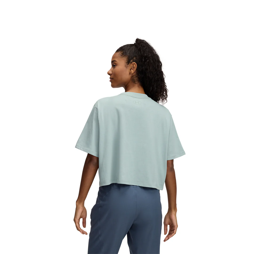 Under Armour Women Rival Short Sleeve | 1389721-348 - Image 2