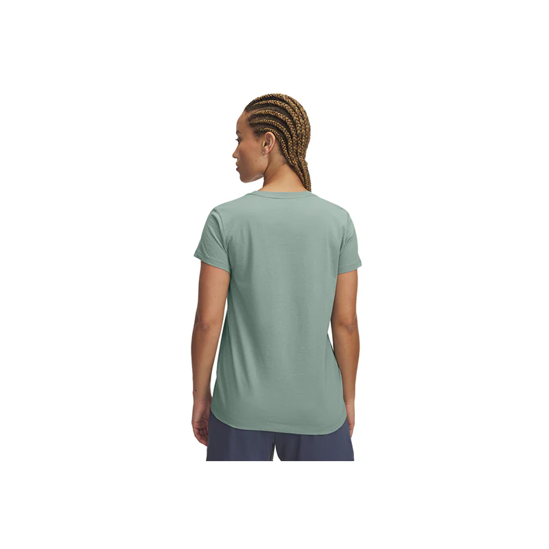 Under Armour Women Sportstyle Logo Short Sleeve | 1356305-348 - Image 2
