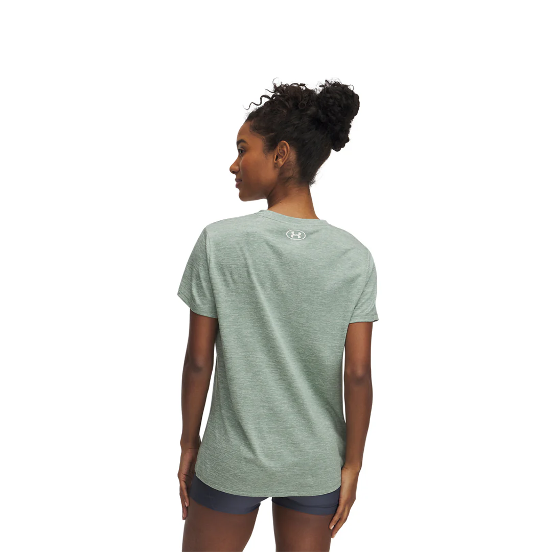 Under Armour Women Tech Twist Short Sleeve V Neck | 1384227-348 - Image 2